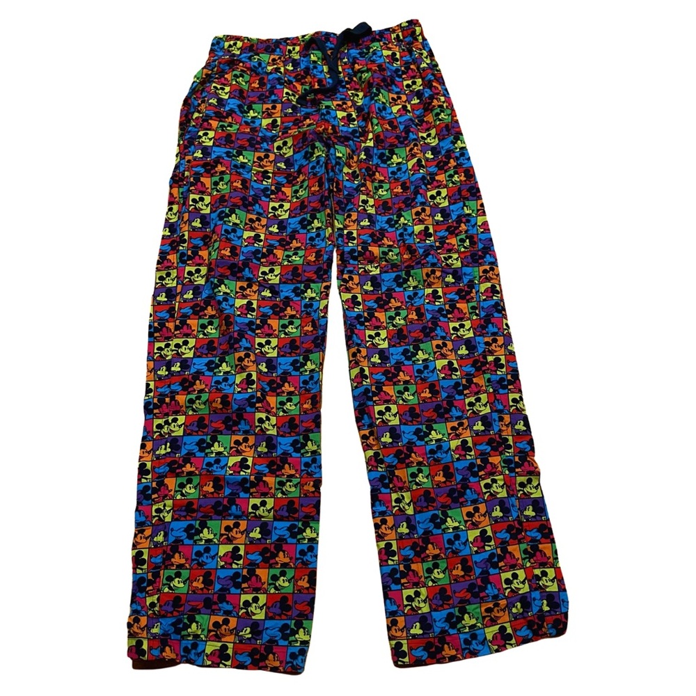 Multi-color Neon Mickey Mouse Disney Pants with Pockets